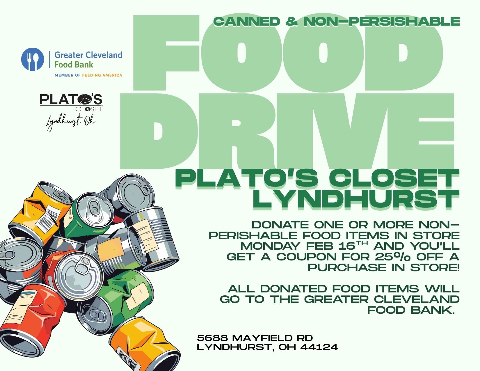 DONATE FOR DISCOUNTS this President's Day!